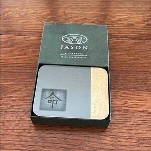 Gray and Gold Coasters